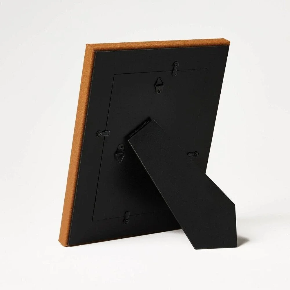 5x7 Shagreen Wrapped Single Image Table Frame Almond - Threshold Studio McGee‎
